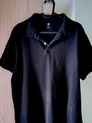 Polo shirt Large black H&M like new, 100% cotton