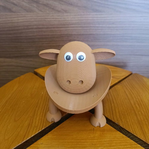 Toilet paper holder sheep light brown 3d printing new