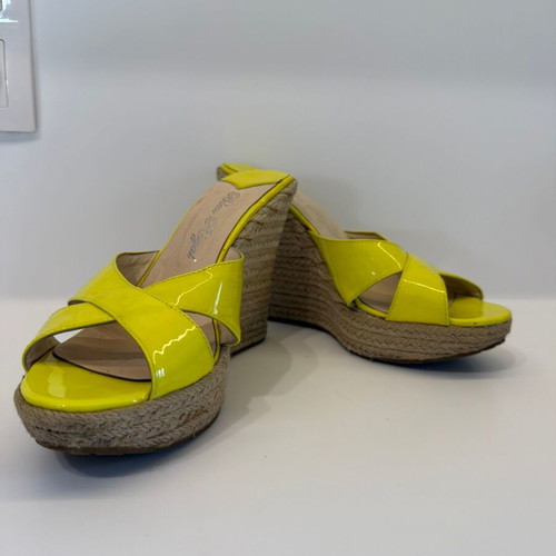 Fratelli Karida platform heels used, fluo yellow, size 39