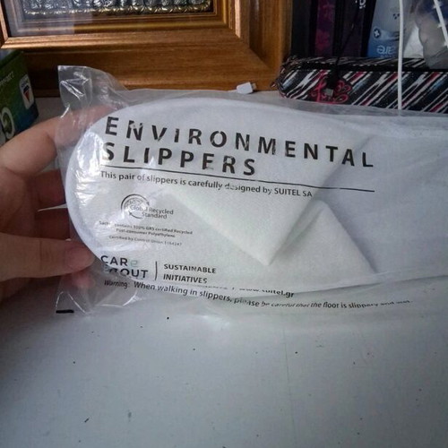 Hotel slippers new, white, one size
