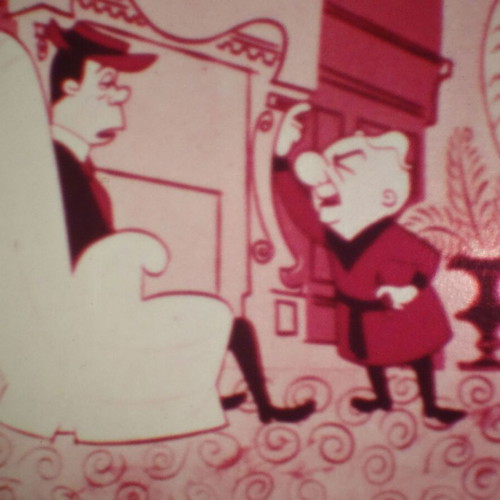 Super 8mm film "Destination Magoo" used, color, sound animation