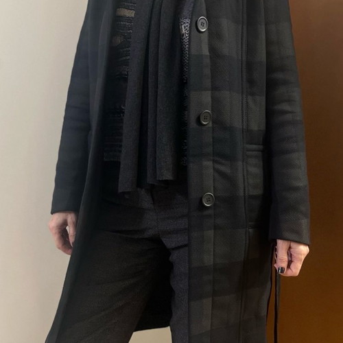 Maje coat new with belt and removable hood multicolor