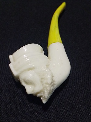Carved Turkish pipe vintage used, length 12 cm