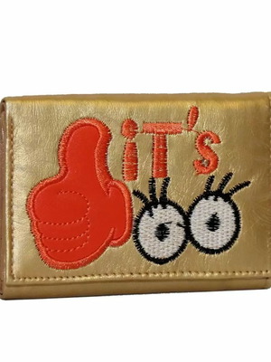 Children's wallet new gold with logo