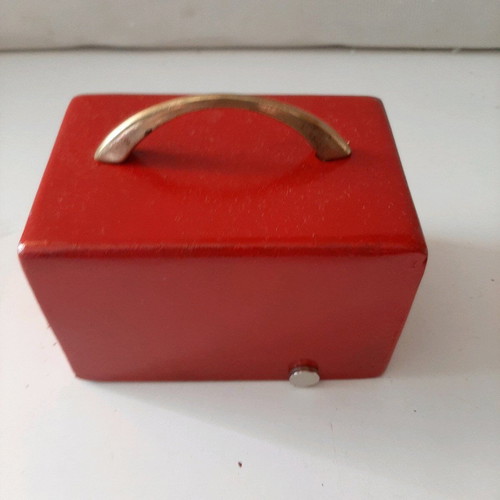 Money box like new with bronze handle and key