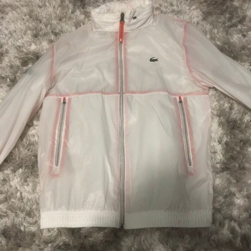 Lacoste Djocovic jacket size S like new, white and red