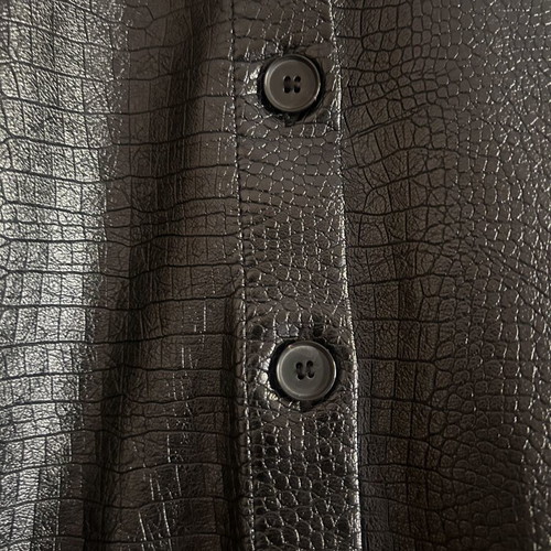 Zara vintage crocodile leather shirt, black, size S