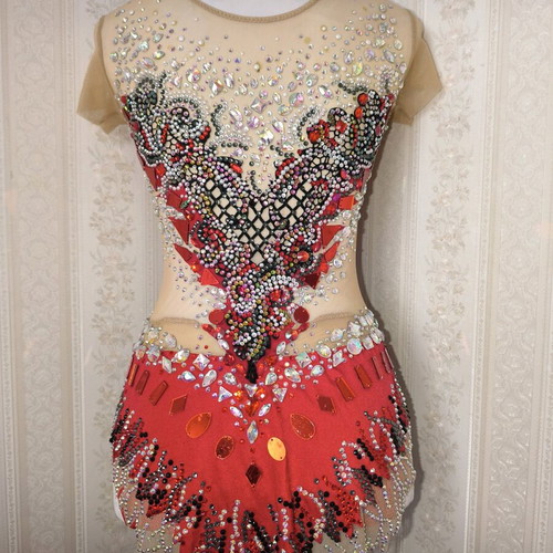 Rhythmic gymnastics leotard new, size youth-woman, Alexandria Soldatova replica