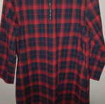 Julia Bergovich women's long-sleeve checkered dress like new, black and red