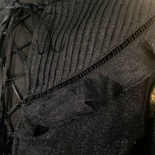 Starry Night Gothic Blouse new, size M, black with silver