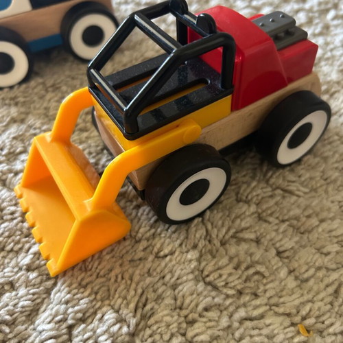 LILLABO IKEA wooden toy car set used