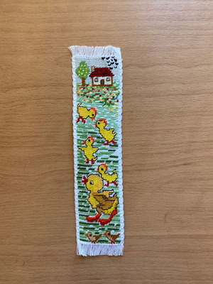 Hand-embroidered bookmark new