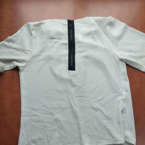Figaro blouse used, size XXL, black and white