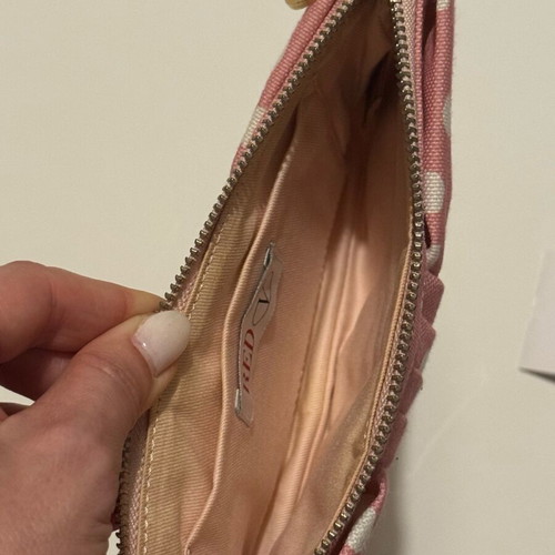 Red Valentino pink polkadot clutch bow like new