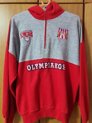 Olympiakos rare sweatshirt used, season 94, football and basketball logos