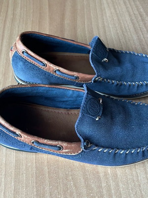 Wrangler men's moccasins used, size 40, blue and brown