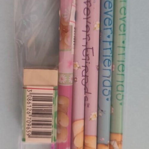 SET of 4 Graphite Pencils Forever Friends +1 Magic Pencil and a FREE eraser
