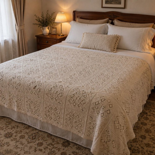Handmade knitted blanket and throw