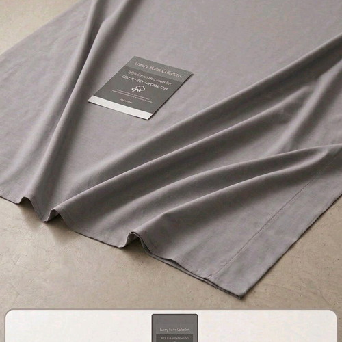 Bed sheet set Bordeaux and grey, 100% cotton