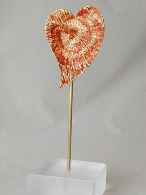 Panagiotis Tzafolias Heart Micro Sculpture on Plexiglass Base new