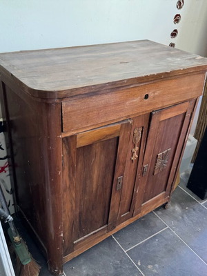 Wooden closet used, needs restoration