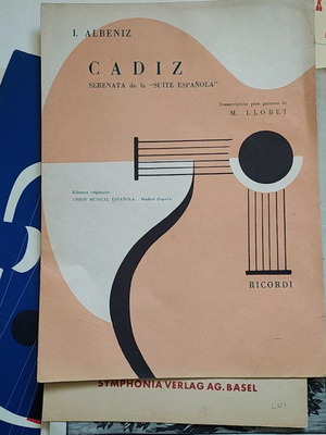 Guitar sheet music like new, pack of 10 classical pieces