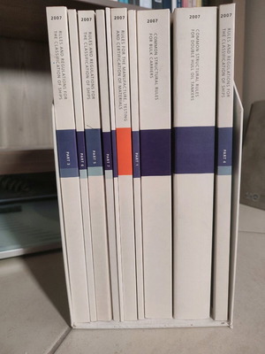 Lloyd's Register Rules and Regulations για την ταξινόμηση πλοίων 2007, σετ 1-7 σαν καινούργιο