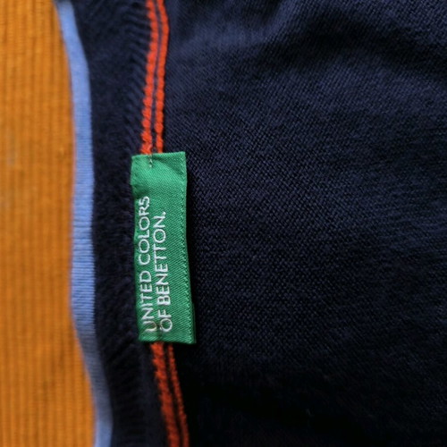 Benetton men's cardigan size M like new, blue