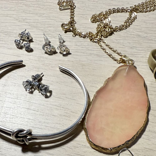 Jewelry set with bracelet, earrings, necklace and ring