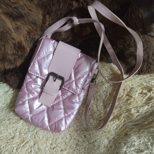 Pink Quilted Crossbody Bag like new