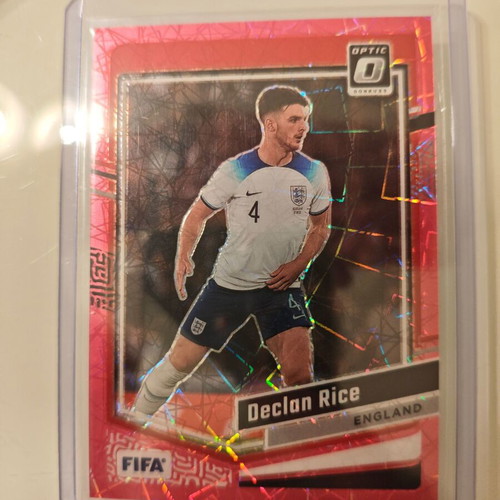 Panini Donruss Soccer 2023-24 Numbered /99 Optic Prizm Declan Rice No 13 card