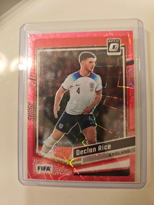 Panini Donruss Soccer 2023-24 Numbered /99 Optic Prizm Declan Rice No 13 card