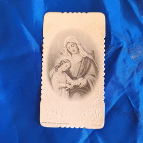 Prayer mourning cards used, set of 6 collectible religious