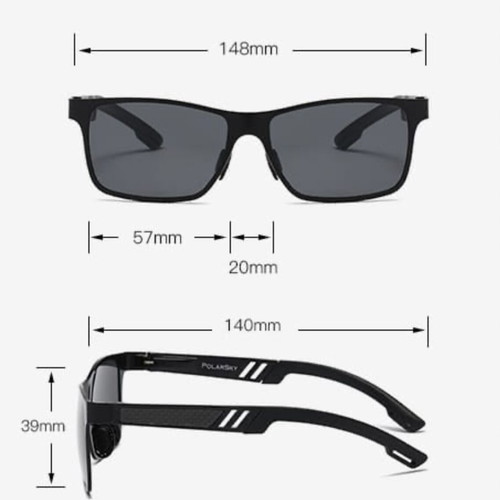 PolarSky polarized sports sunglasses new, black