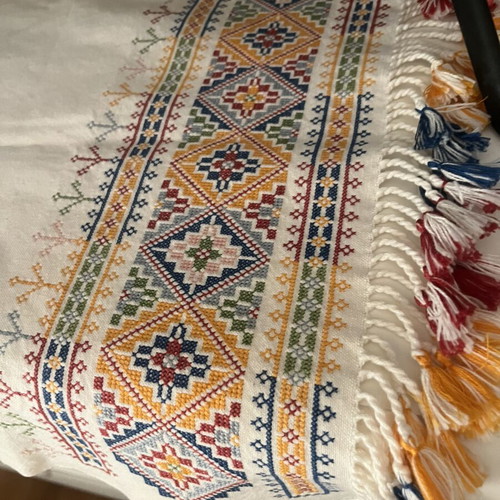 Authentic Handmade Traditional Greek Folk Art Table Runner 40x85cm