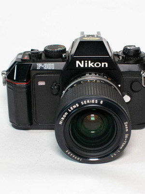 Nikon F-301 film camera with Nikon 36-72mm lens