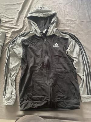 Ζακέτα Adidas μαύρη και γκρι σαν καινούργια, μέγεθος M