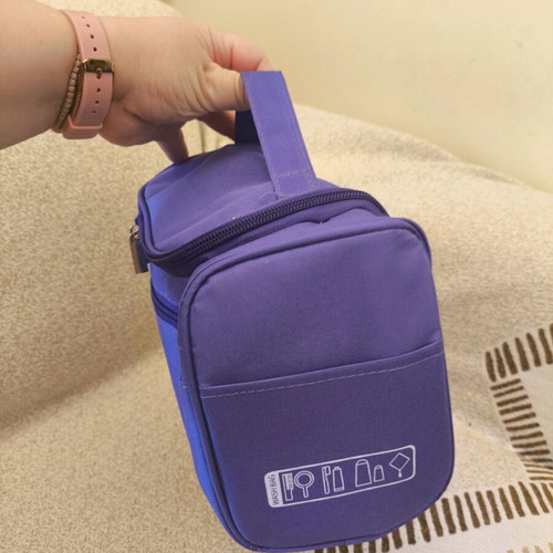 Toiletry bag new, purple, large capacity with multiple compartments