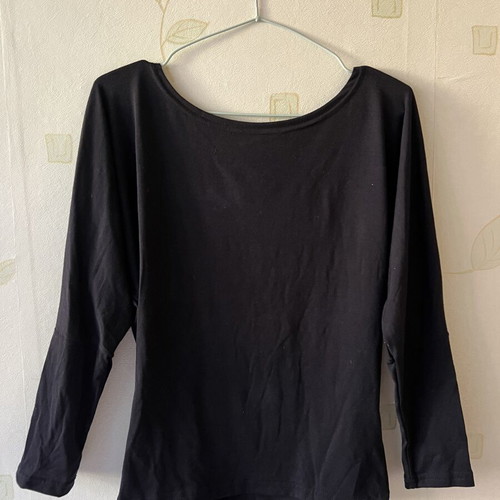 A-Style Black Women's Blouse 100% Cotton Size L New