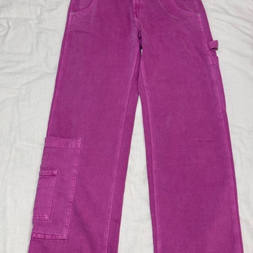 Sinsay fuchsia cargo jeans like new, size M