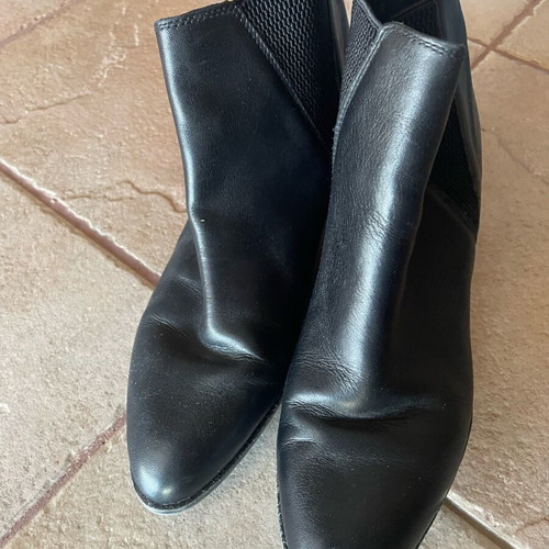 S.Oliver black ankle boots used, size 40, 5 cm heel
