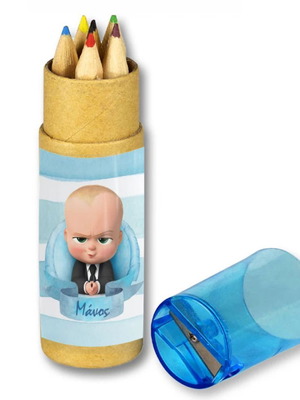 Bobby Boss Colored Pencils new with name in kraft box