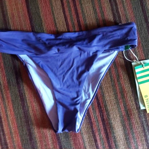 Benetton bikini set with crochet top new, purple, size XS