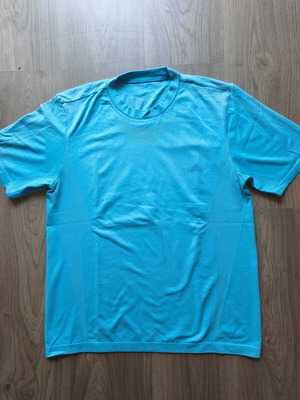 Adidas men's sports shirt used, Clima cool, size Small, turquoise
