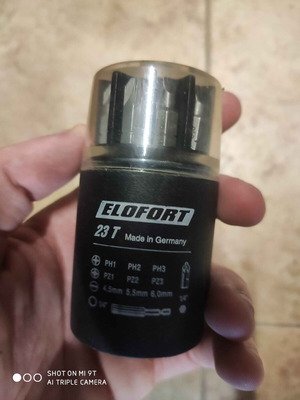 German screwdriver bit set and adapter Elofort new