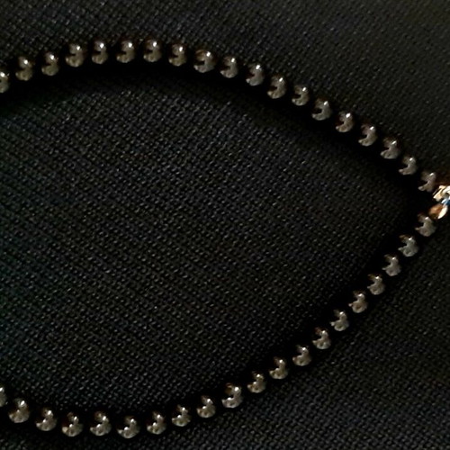 Black Stone bracelet with natural turquoise stones, 925 silver, handmade