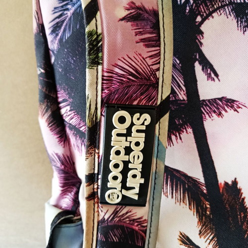 Superdry Outdoor backpack like new, pink and turquoise