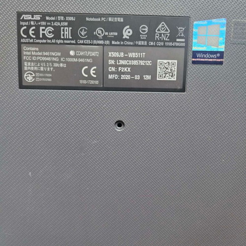 Asus Notebook X509JB Intel Core i5 Gen 10 used, 15.6 inch, 8GB RAM