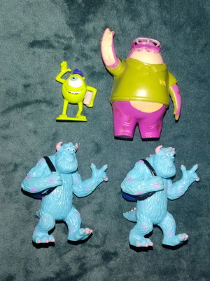 Φιγούρες Pixar - Disney μεταχειρισμένες, πακέτο 4 από Monsters Inc.