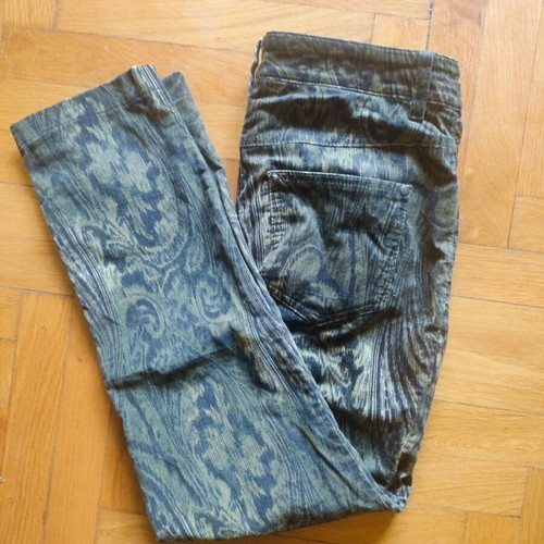 Madeleine paisley trousers in stretch velvety fabric like new